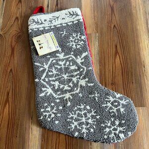 Sally Eckman Roberts‎ Hooked Wool Christmas Stocking 12x20 Snowflake NWT Peking